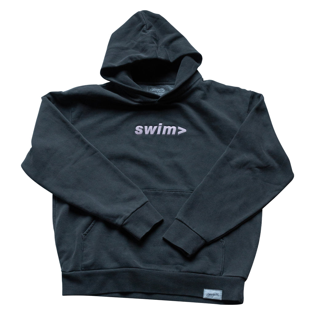 swim> charcoal hoodie